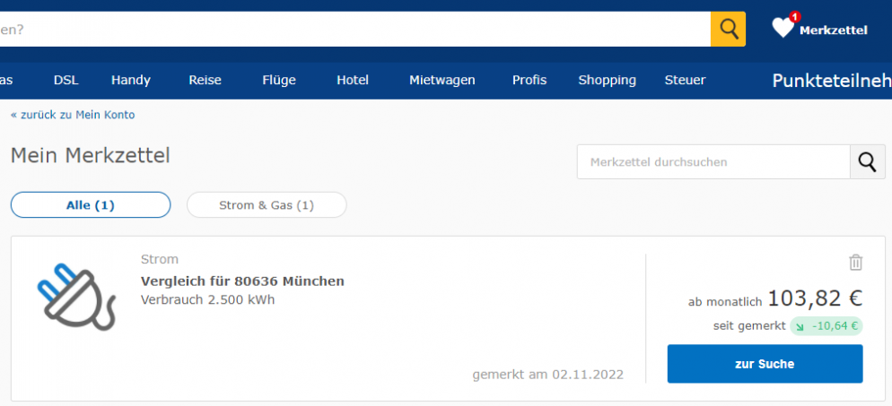 Merkzettel Übersicht
